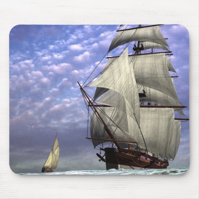 Mousepad Navio alto e Ketch (Frente)