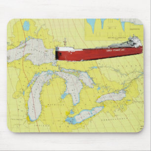 Mousepad Navio CSL Niagra dos grandes lagos e carta