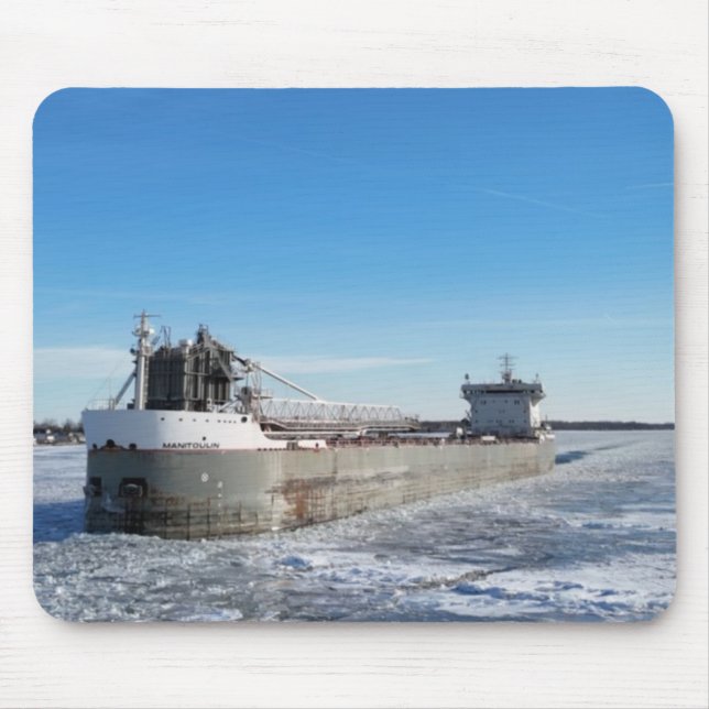 Mousepad Navio de Carga de Inverno Manitoulin Grandes Lagos (Frente)