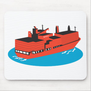 Mousepad navio de carga do recipiente retro