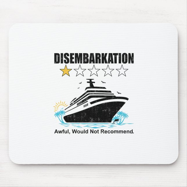 Mousepad Navio de Cruzeiro Divertido Desembarque Terrível N (Frente)