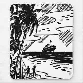 Mousepad Navio de cruzeiro retrô