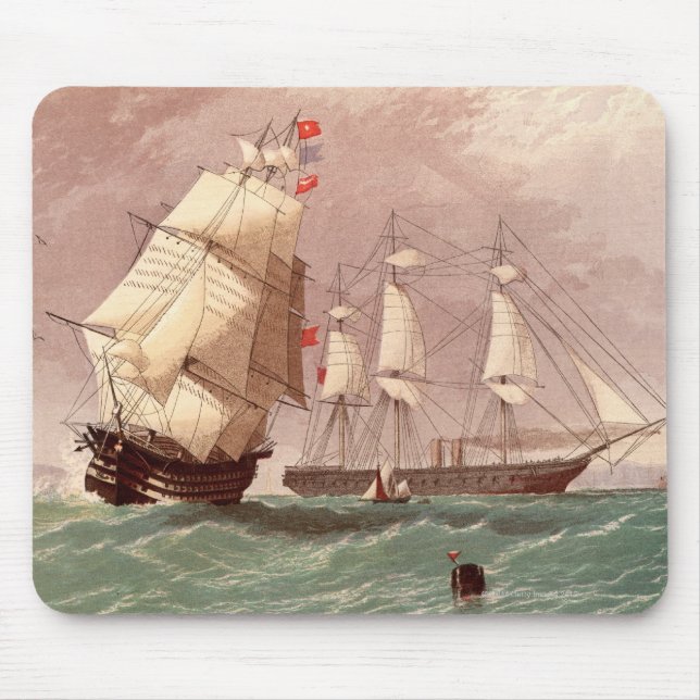 Mousepad Navio de guerra britânico HMS Guerreiro (Frente)