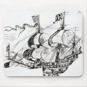Mousepad Navio de Jacques Cartier, 'Rarete Indes
