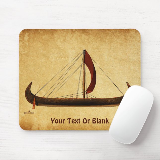 Mousepad Navio de navegação de vela vermelha (Com mouse)
