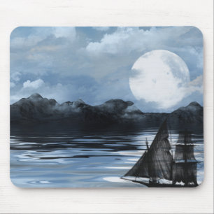Mousepad Navio Pirata Fantasma À Noite