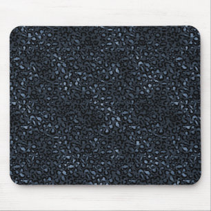 Mousepad Navy Blue Leopard Print