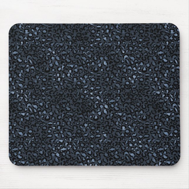 Mousepad Navy Blue Leopard Print (Frente)