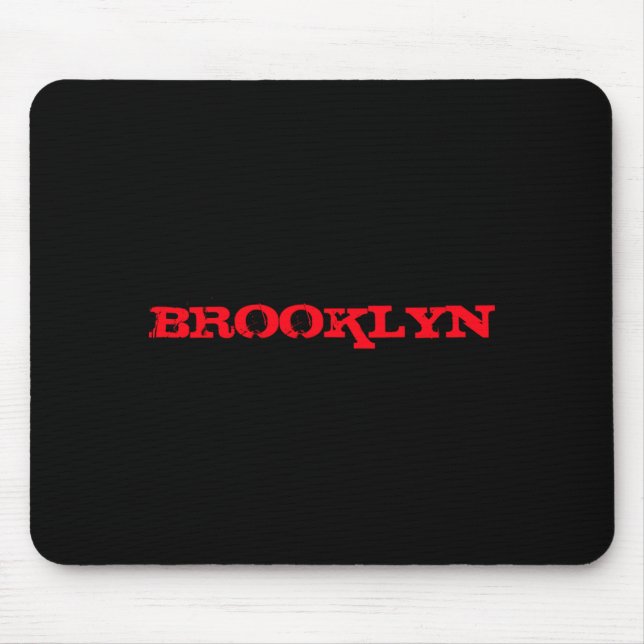 Mousepad Navy Blue Red Brooklyn New York City Nyc Mens _1  (Frente)