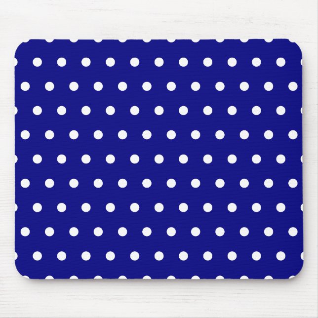 Mousepad Navy e Bolinhas Brancas (Frente)