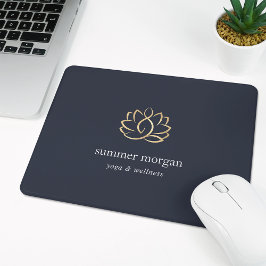 Mousepad Navy & Gold Lotus Logo