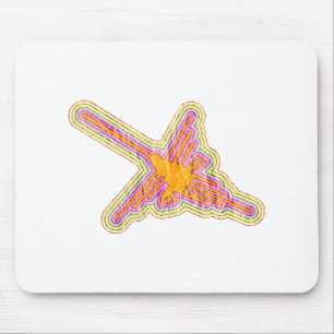 Mousepad Nazca Lines Hummingbird com efeito de papel rugoso