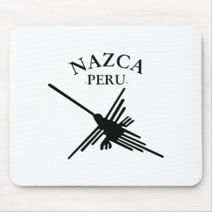 Mousepad Nazca Peru Hummingbird com texto curvo