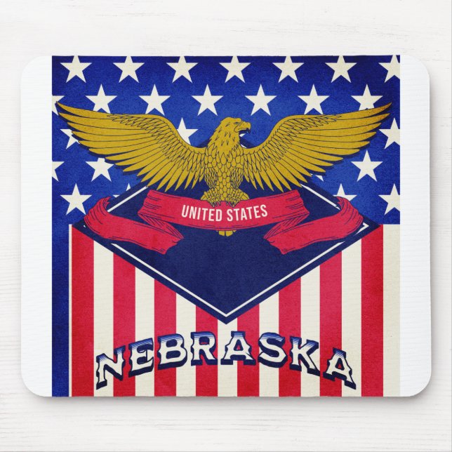 Mousepad Nebraska USA Flag (Frente)