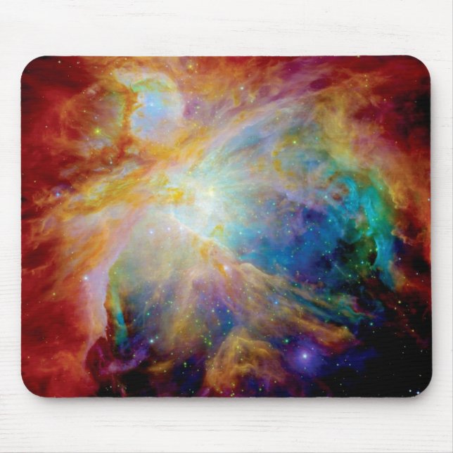Mousepad Nebulosa de Órion Hubble Spitzer Telescópio Espaço (Frente)