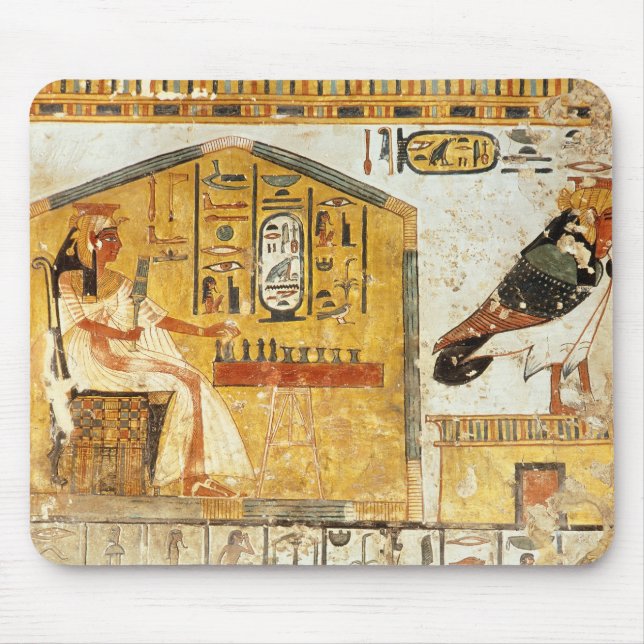 Mousepad Nefertari que joga o senet (Frente)