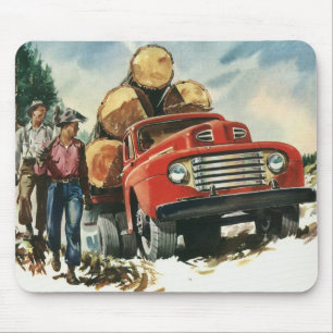 Mousepad Negócio do vintage, caminhão de registo com