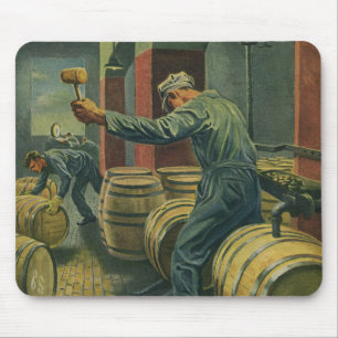 Mousepad Negócio do vintage, fazer do vinho que arrolha