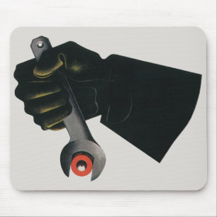 Mousepad Negócio do vintage, operador de fabricação da