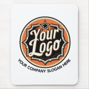 Mousepad Negócio Simples de Logotipo e Texto Personalizado