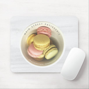 Mousepad Negócios de Comida de Aquarela do Macarons Bowl