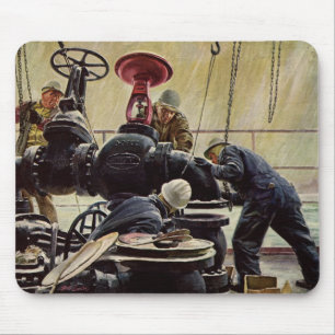 Mousepad Negócios Vintage, Plataforma de Petróleo no Oceano