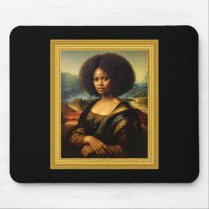 Mousepad Negra Mona Lisa Afro Rainha Africana Preto Sua