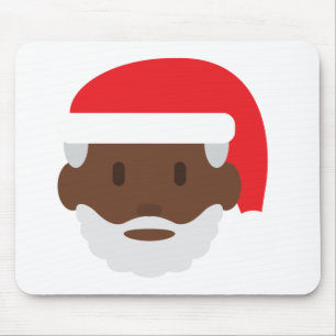 Mousepad negro santa claus emoji