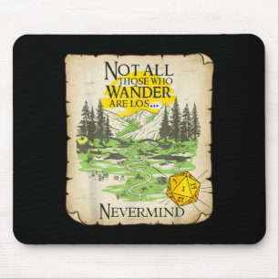 Mousepad Nem Todos Que Vagam Estão Perdidos Mapas Divertido