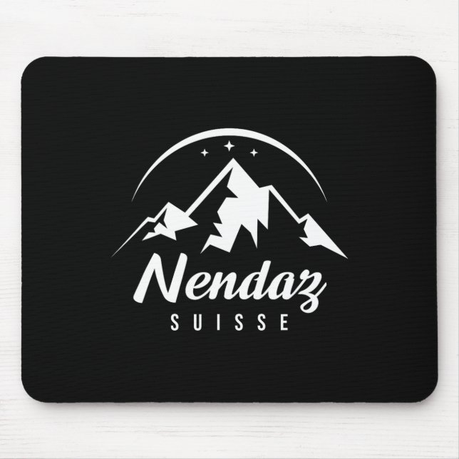 Mousepad Nendaz Suiça Ski Resort Skiting Snowboard (Frente)