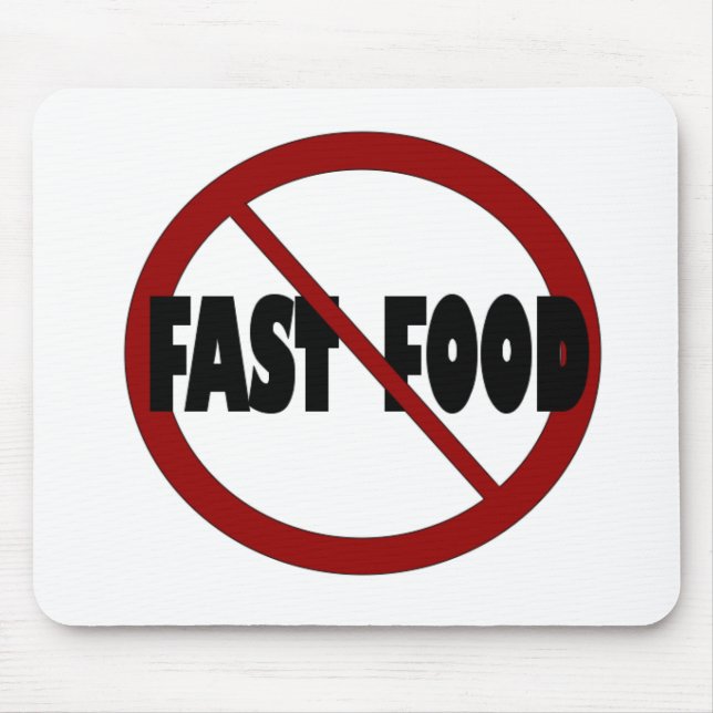 Mousepad Nenhum fast food (Frente)