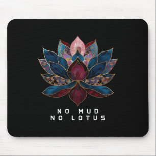 Mousepad Nenhum Lodo Nenhuma Flor de Lótus Zen Budismo Budi