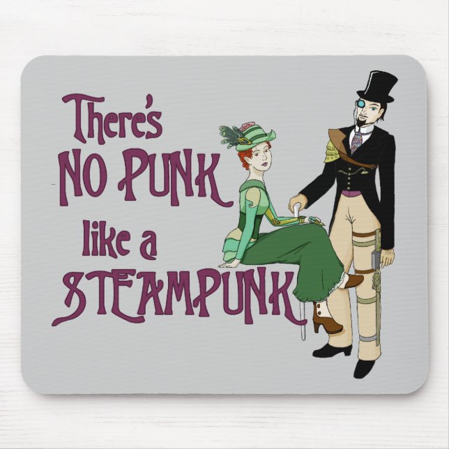 Mousepad Nenhum punk gosta de um steampunk (Frente)