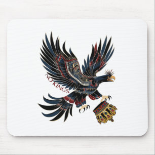 Mousepad Nenhum Rei Protesto Político Declaração Sutil Gráf