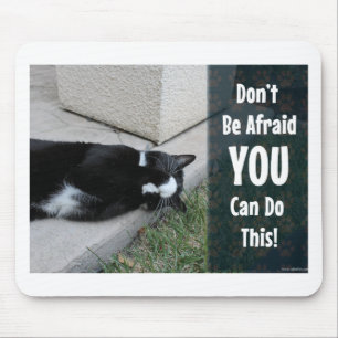 Mousepad Nenhum slogan do gatinho do medo