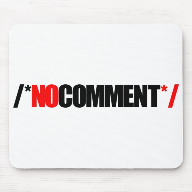 Mousepad Nenhum tapete do rato do comentário (Frente)