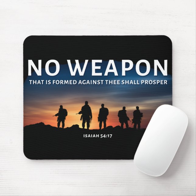 Mousepad Nenhuma Arma Formada Contra Você Irá Prosperar Bíb (Com mouse)