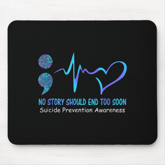 Mousepad Nenhuma história deve terminar cedo demais prevenç (Frente)