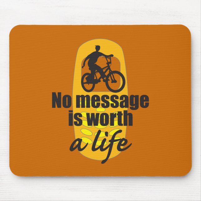 Mousepad Nenhuma mensagem vale uma vida (Frente)
