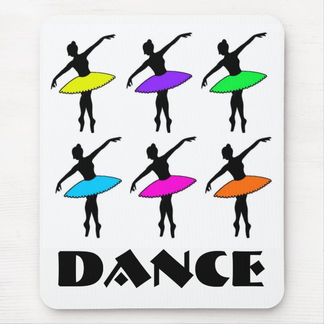 Mousepad Neon Ballerinas Balé Tutu Dance Professora Pointe (Frente)