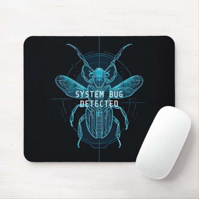 Mousepad Neon Blueprint System Bug Programmer Desk (Com mouse)