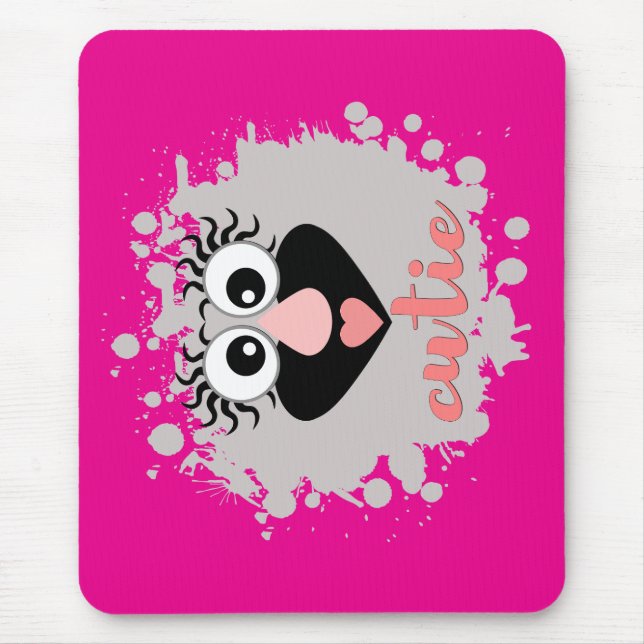 Mousepad Néon brilhante com a imagem de um gnomo (Frente)