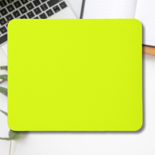 Mousepad Neon Chartreuse Sólido Cor | Cor da tendência (Criador carregado)