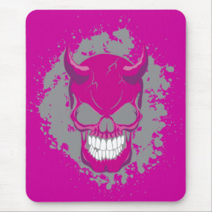 Mousepad Neon Demon Skull