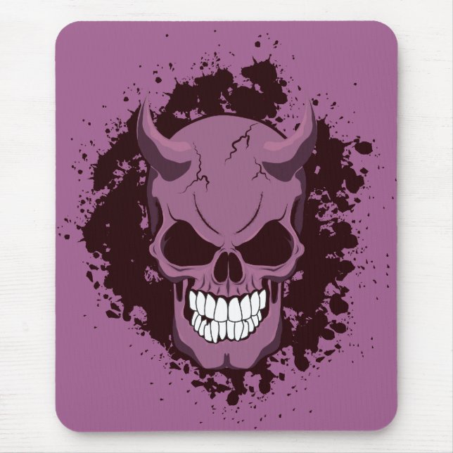 Mousepad Neon Demon Skull (Frente)