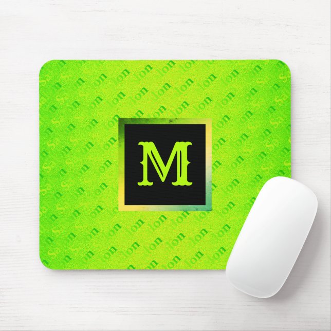 Mousepad Neon Elegante fluorescente monograma (Com mouse)