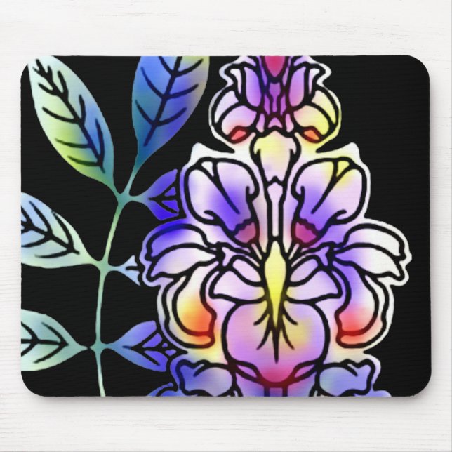 Mousepad Neon Flowers (Frente)