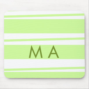 Mousepad Neon green stripes monograma com letra grega