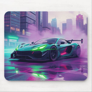 Mousepad Neon Hyper Car Vibrante