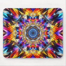 Mousepad Neon Kaleidoscope Design